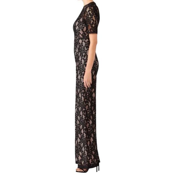 Alexis Janus Black Lace Jumpsuit Open Back Evening Party Outfit Size Small - Picture 5 of 16